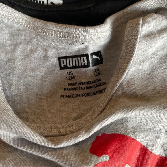 Puma Red & Black Logo Bodysuit Set - Infant - Picture 4 of 6